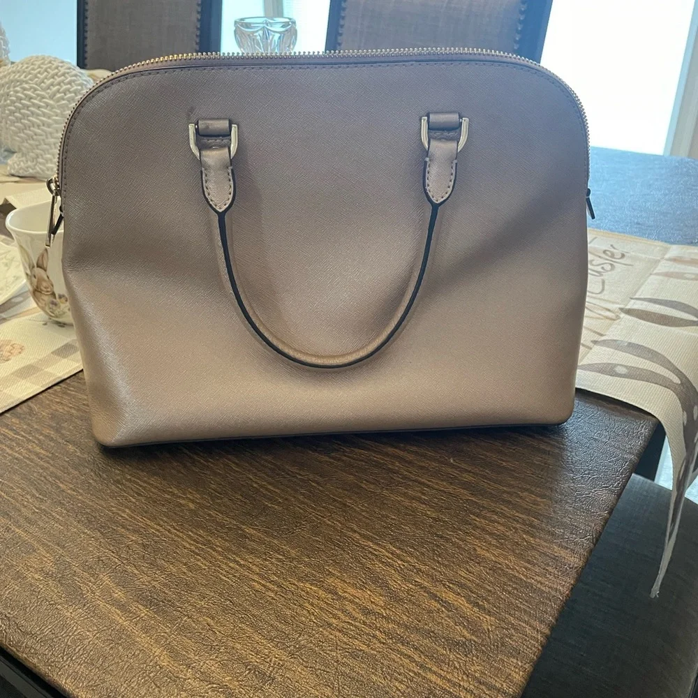 Michael Kors Cindy Leather Dome Satchel - Picture 4 of 7
